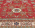 Red 6x8 Kazak Afghan Hand Knotted Geometric Wool Area Rug
