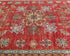Red 6x8 Kazak Afghan Hand Knotted Geometric Wool Area Rug