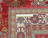 Red 6x8 Kazak Afghan Hand Knotted Geometric Wool Area Rug