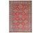 6x8 Red Kazak Afghan Hand Knotted Geometric Wool Area Rug
