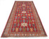 12 Feet Red Kazak Afghan Hand Knotted Wool Runner Rug