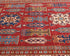 12 Feet Red Kazak Afghan Hand Knotted Wool Runner Rug