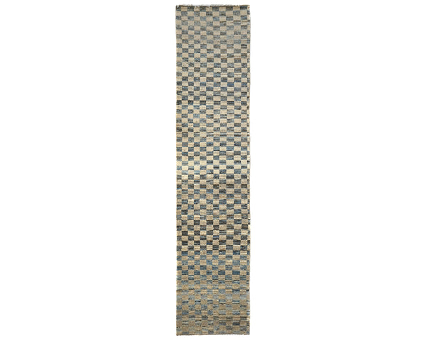 16 Feet Moroccan Multicolor Hand Woven Wool Runner Rug