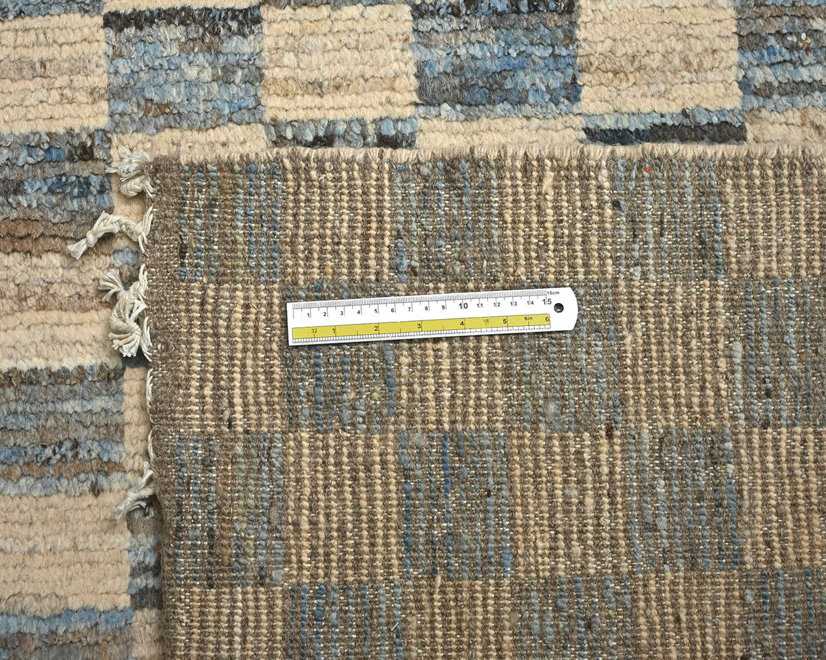 Alfombra marroquí de lana tejida a mano multicolor de 4,8 metros