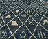 10x14 Moroccan Blue Hand Woven Wool Area Rug