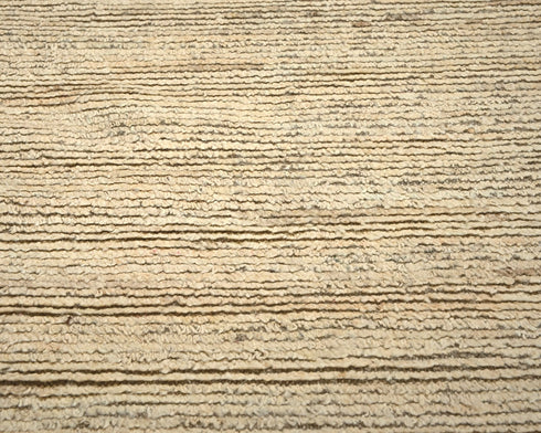 10 Feet Moroccan Beige Hand Woven Wool Runner Rug