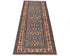 6 Feet Gray Kazak Afghan Hand Knotted Wool Runner Rug