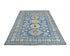 6x8 Feet Blue Kazak Afghan Hand Knotted Traditional Wool Area Rug
