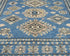 6x8 Feet Blue Kazak Afghan Hand Knotted Traditional Wool Area Rug