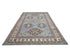 6x9 Kazak Blue Gray Afghan Hand Knotted Geometric Wool Area Rug