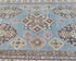 6x9 Kazak Blue Gray Afghan Hand Knotted Geometric Wool Area Rug