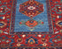10 Feet Blue Red Aryana Afghan Hand Knotted Veg Dye Wool Runner Rug