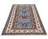 4x6 Ft Blue Gray Afghan Hand Knotted Kazak Wool Area Rug