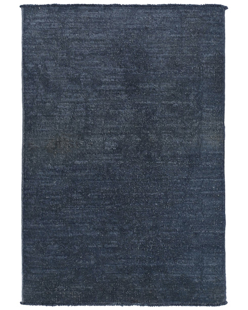 2x3 Ft Chobi Gray Over Dye Afghan Hand Knotted Wool Area Rug