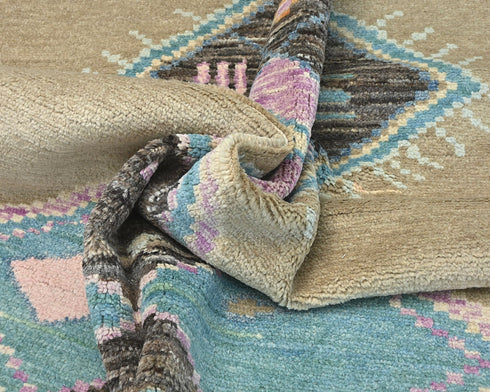 8x10 Moroccan Hand Woven Wool Area Rug