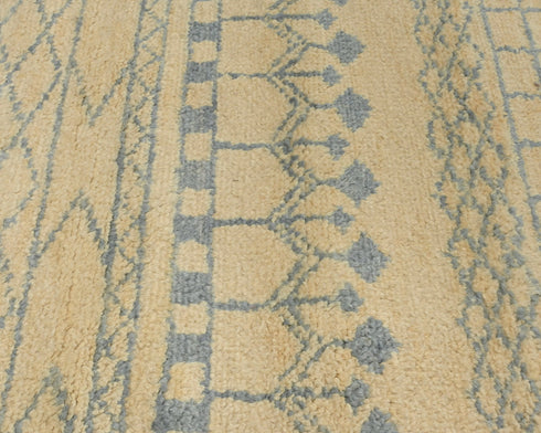 Alfombra marroquí de lana tejida a mano en beige de 2,4 metros