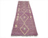 10 Feet Moroccan Purple Hand Woven Wool Runner Rug
