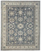 Gray 8x10 Ft Kazak Afghan Hand Knotted Geometric Wool Area Rug