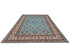 Blue 9x12 Kazak Afghan Hand Knotted Geometric Wool Area Rug