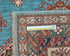 Blue 9x12 Kazak Afghan Hand Knotted Geometric Wool Area Rug
