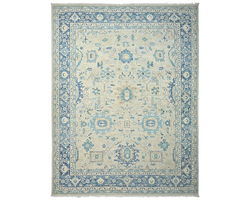 9x12 Zeigler Gray Afghan Hand Knotted Wool Area Rug