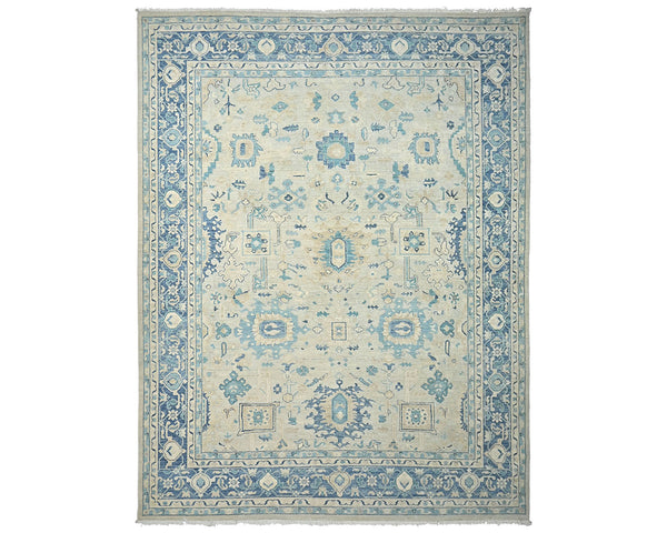 9x12 Zeigler Gray Afghan Hand Knotted Wool Area Rug