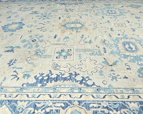 9x12 Zeigler Gray Afghan Hand Knotted Wool Area Rug