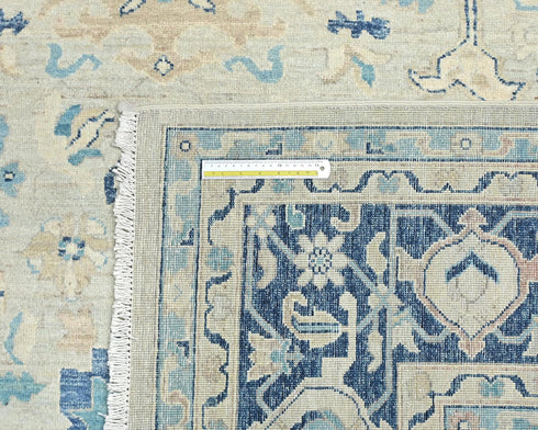 9x12 Zeigler Gray Afghan Hand Knotted Wool Area Rug