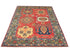 5x7 Red Green Ersari Afghan Hand Knotted Veg Dye Wool Area Rug