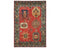 5x7 Red Green Ersari Afghan Hand Knotted Veg Dye Wool Area Rug