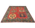 5x7 Red Green Ersari Afghan Hand Knotted Veg Dye Wool Area Rug