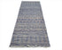 8 Feet Moroccan Blue Hand Woven Wool Runner Rug