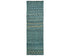 8 Feet Moroccan Green Blue Hand Woven Wool Runner Rug
