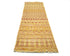 8 Feet Moroccan Golden Hand Woven Wool Runner Rug