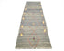 10 Feet Moroccan Gray Hand Woven Wool Runner Rug