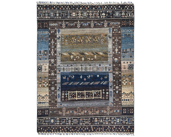 4x6 Multicolor Khurgeen Afghan Hand Knotted Wool Area Rug