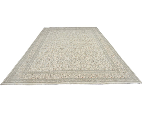 9x12 Beige Oriental Persian Style Hand Knotted Wool Area Rug