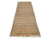 8 Feet Moroccan Brown Hand Woven Wool Runner Rug