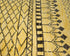 10 Feet Moroccan Golden Hand Woven Wool Runner Rug
