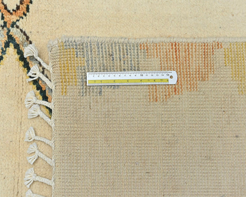 8x10 Moroccan Beige Hand Woven Wool Area Rug