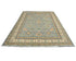 10x13 Gray Kuba Afghan Hand Knotted Wool Area Rug