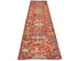 12 Ft Rust Aryana Afghan Hand Knotted Veg Dye Wool Runner Rug