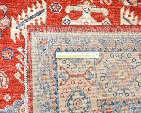 8x10 Rusty Red Aryana Afghan Hand Knotted Veg Dye Wool Area Rug