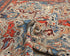 Alfombra afgana Aryana de lana teñida con vegetales, anudada a mano, de 9 x 12 pulgadas, color gris y azul