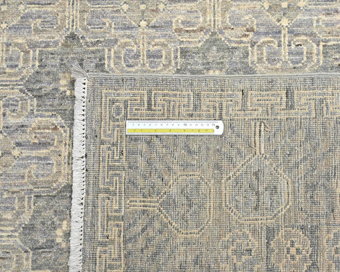 8x10 Zeigler Gray Afghan Hand Knotted Wool Area Rug
