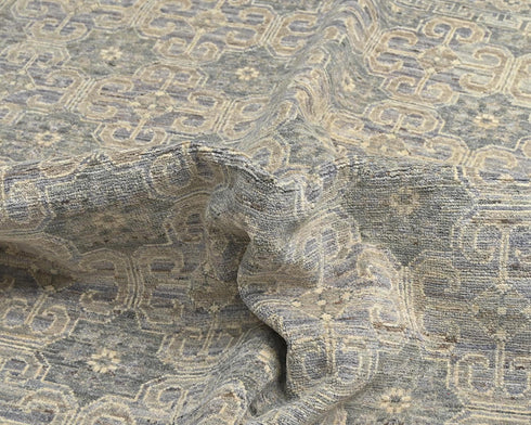 8x10 Zeigler Gray Afghan Hand Knotted Wool Area Rug