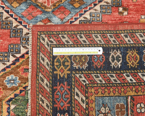 5x7 Rusty Red Ersari Afghan Hand Knotted Veg Dye Wool Area Rug