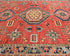 6x8 Red Blue Ersari Afghan Hand Knotted Veg Dye Wool Area Rug