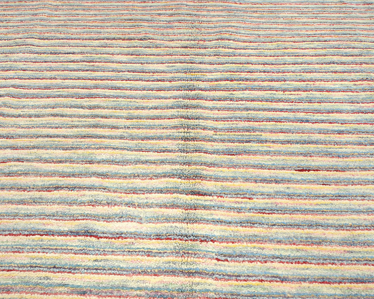 8x10 Moroccan Multicolor Hand Woven Wool Area Rug