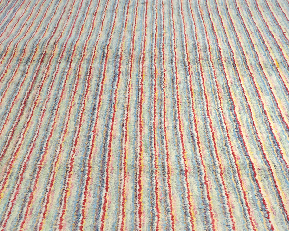 8x10 Moroccan Multicolor Hand Woven Wool Area Rug
